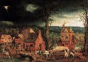 Cornelis Massijs, Arrival of the Holy Family in Bethlehem